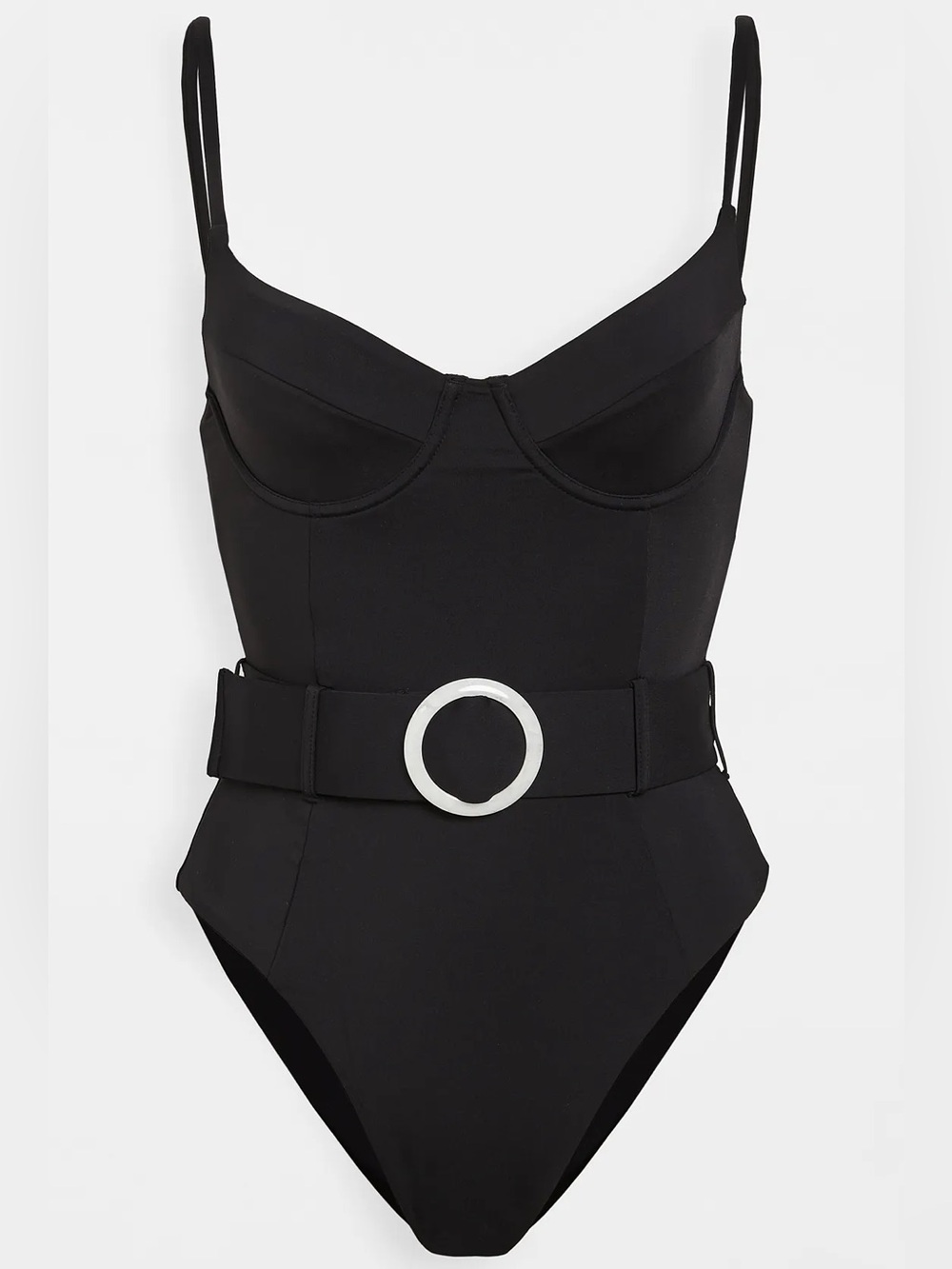 WeWoreWhat Black One-Piece Swimsuit with Belt